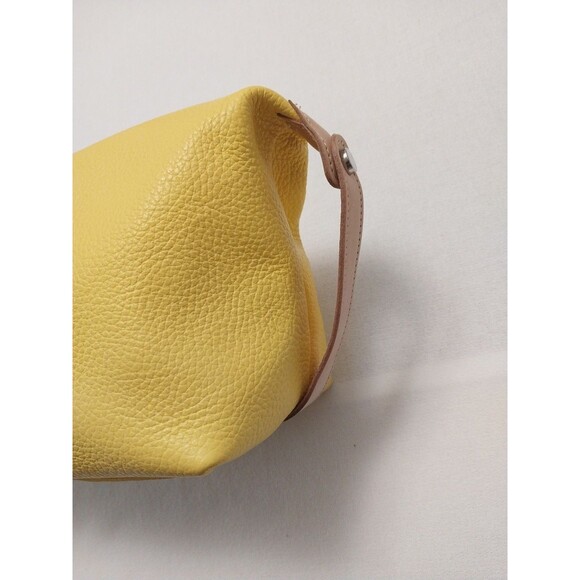 Moscardini~Firenze- Soft Yellow Leather Travel Toiletry Bag- NWOT - Picture 6 of 16